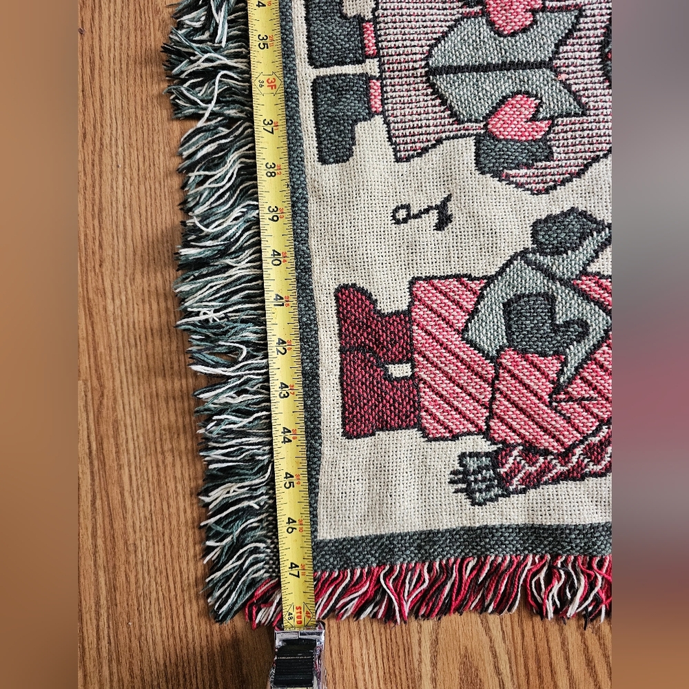 Goodwin Weavers Throw “Jingle Bells” Made In USA 65" x 45" - Picture 6 of 6